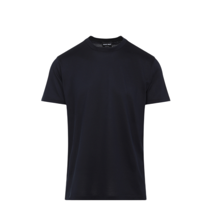MAYFEYR - GIORGIO ARMANI - Blue Silk T Shirt - 3KSM77SJZHZUB100