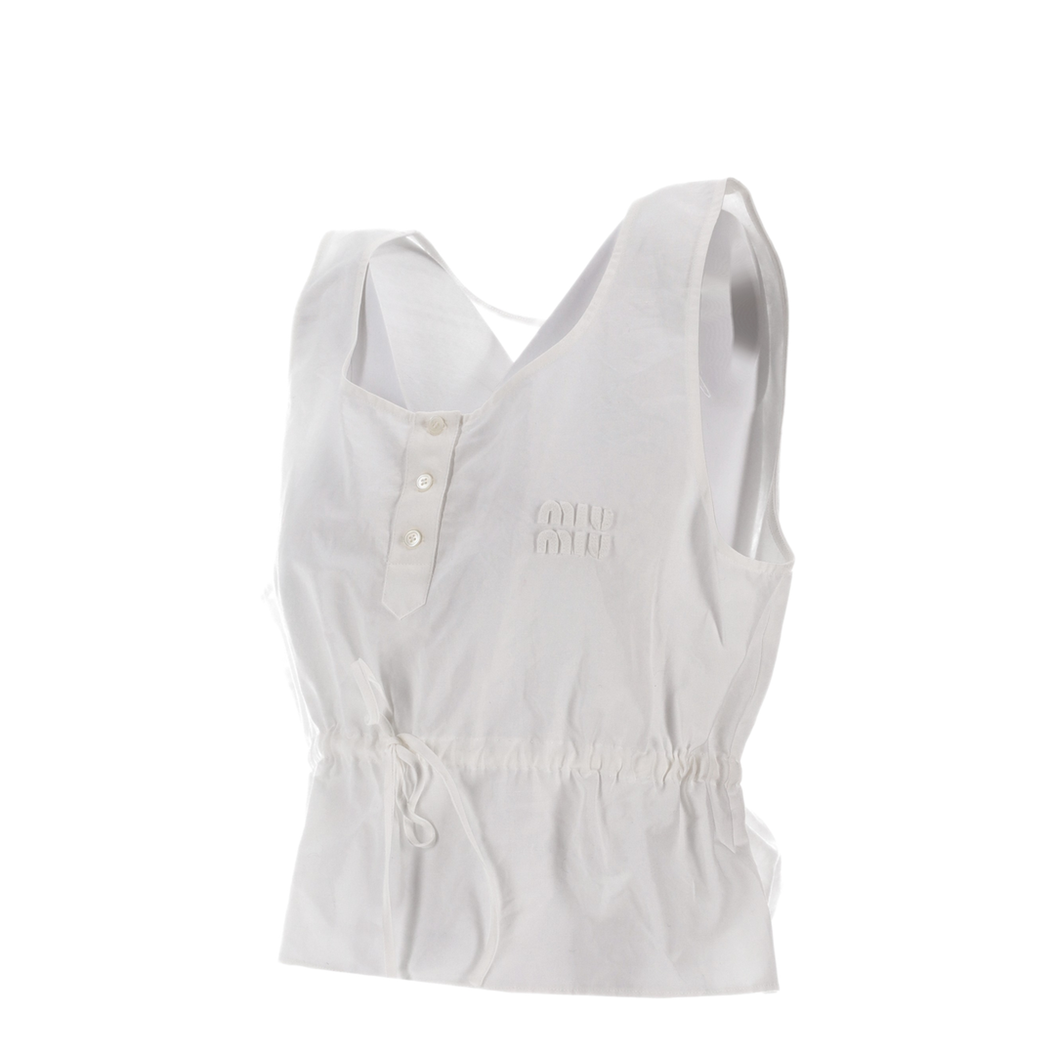 MAYFEYR - Miu Miu - Top Popeline Fiammato - MT2165SOOO163MF0009