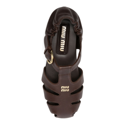 MAYFEYR - Miu Miu - Sandals Brown - 5E395EEFXF0NBL