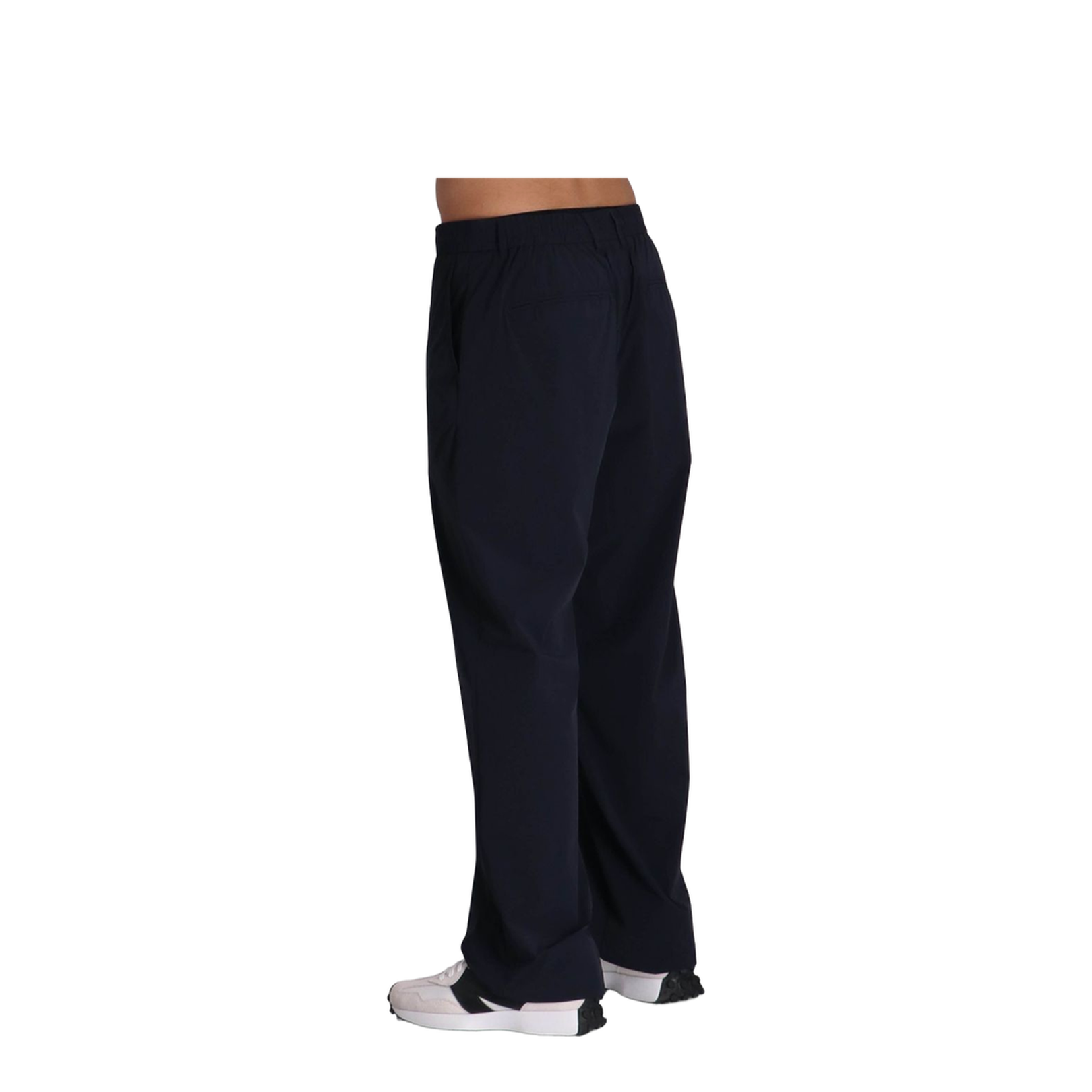 Seersucker Nylon Trousers with Elasticated Back
