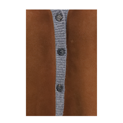 MAYFEYR - Prada - Suede And Wool Cardigan - P25O43SOOO6004F0480
