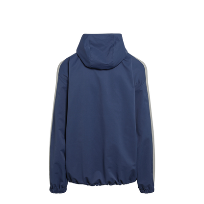 Washed-effect Technical Satin Track Jacket in Navy
