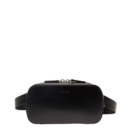 Black Leather Belt Bag