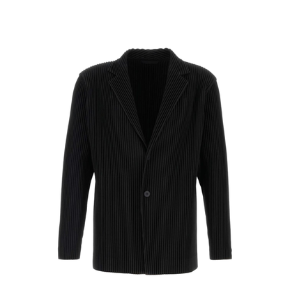 Tailored Polyester Blazer Notched Lapel