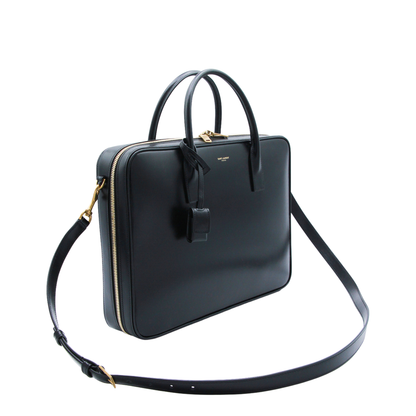 Sac de Jour Large Calfskin Bowler Bag - Black