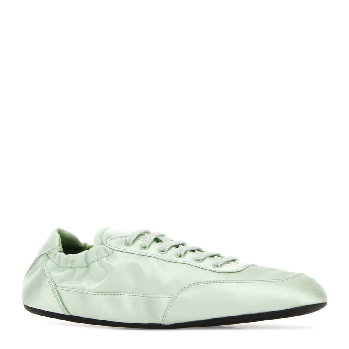 MAYFEYR - Prada - Mind Green Satin Collapse Sneakers - 1E959NFB0052ALFF0934