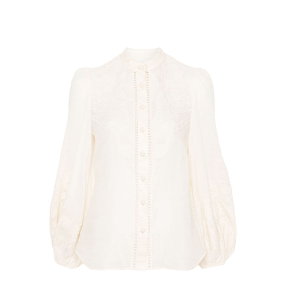 Blouse In Beige Linen