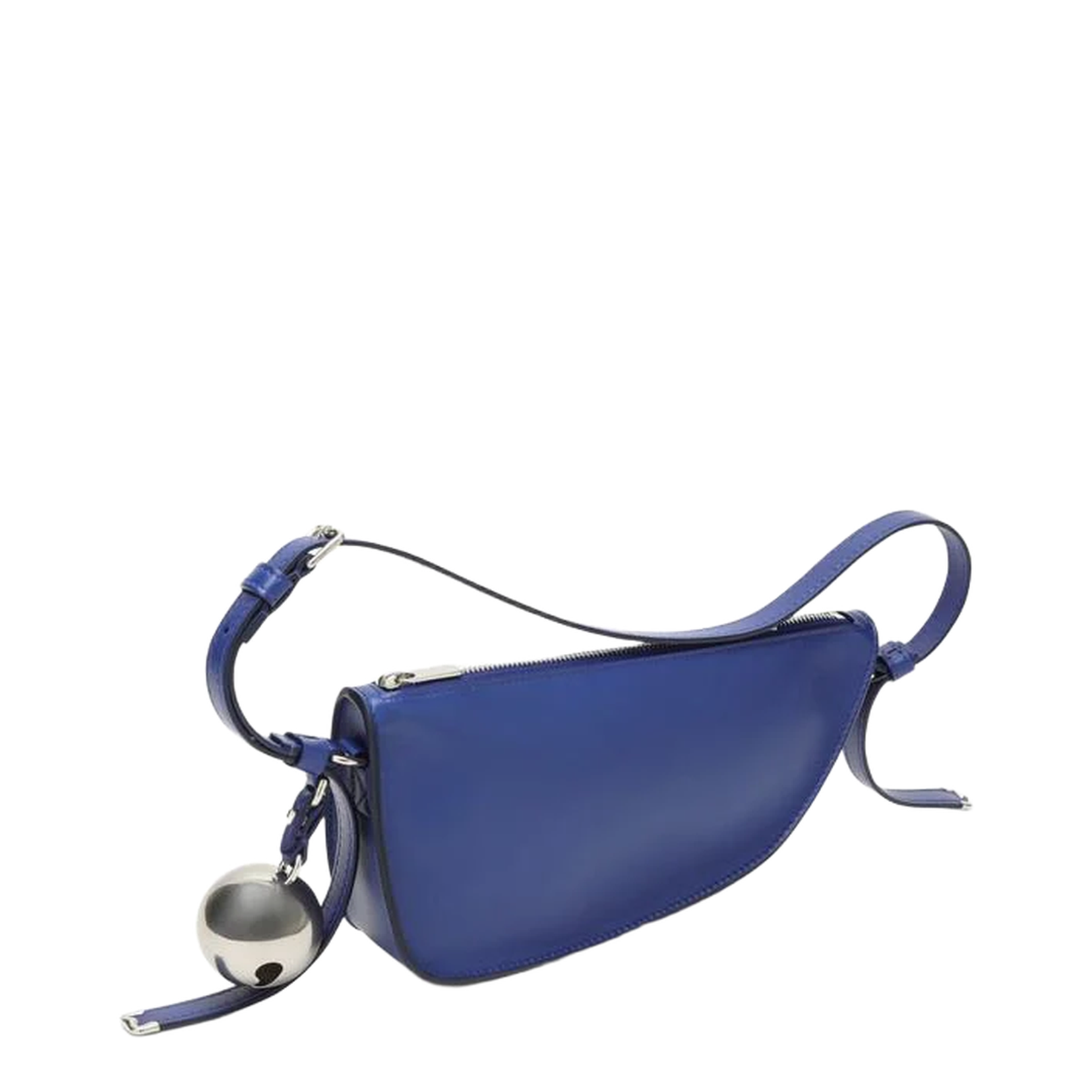 Medium Shield Blue Leather Bag