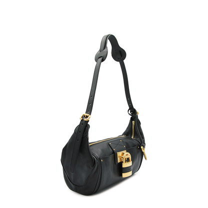 Paddington Grained Buffalo Leather Crossbody - Black