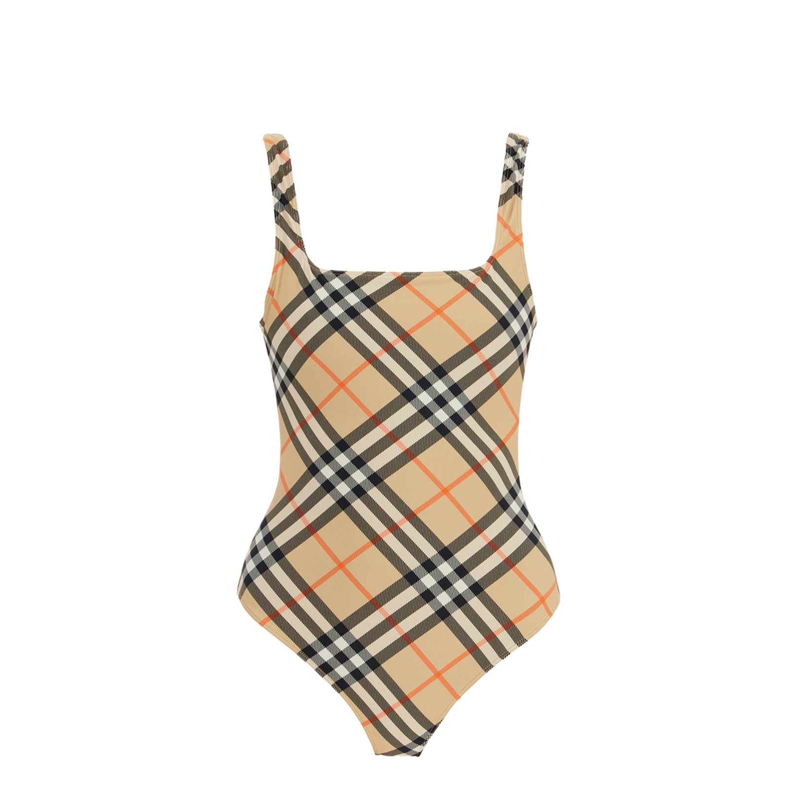 Check-Pattern Swimsuit