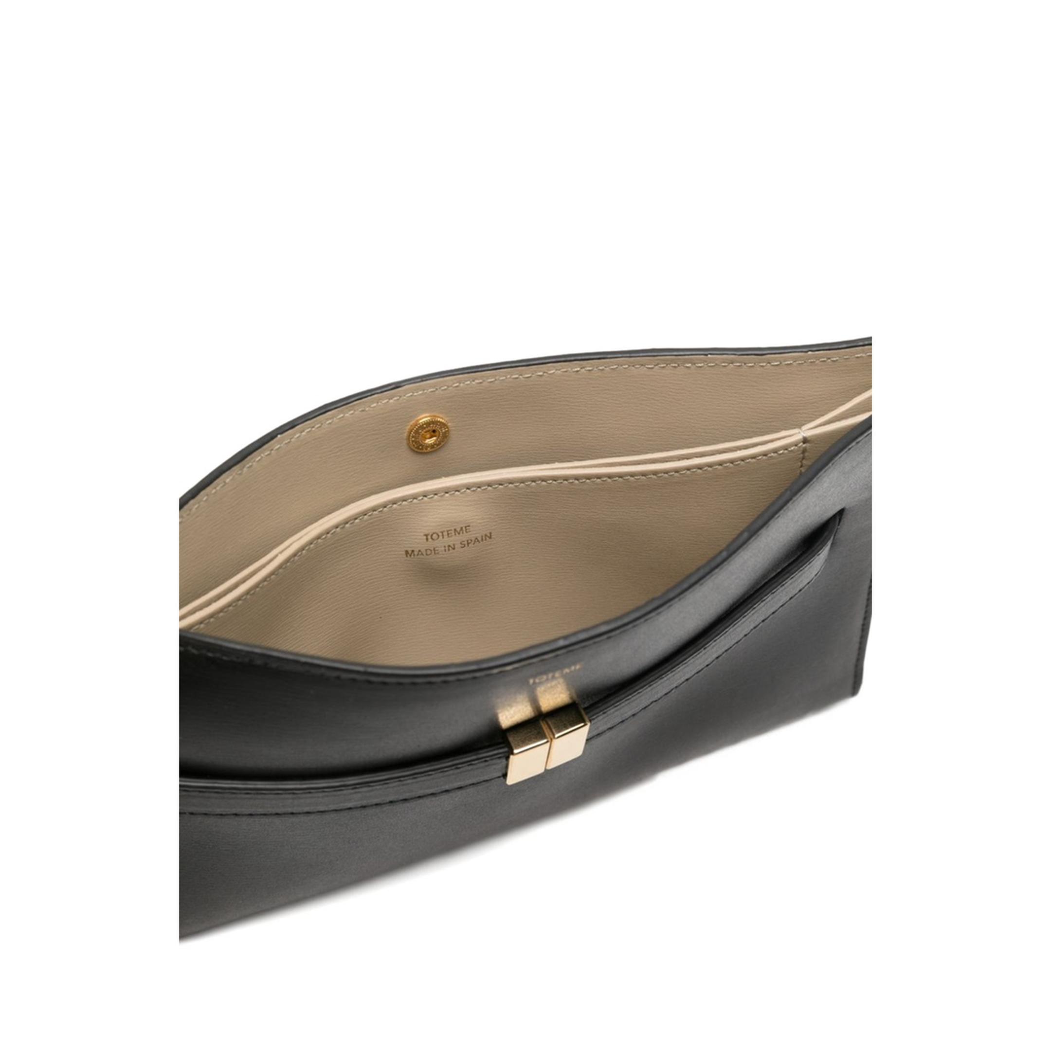 Belted Leather Crossbody Bag - Black