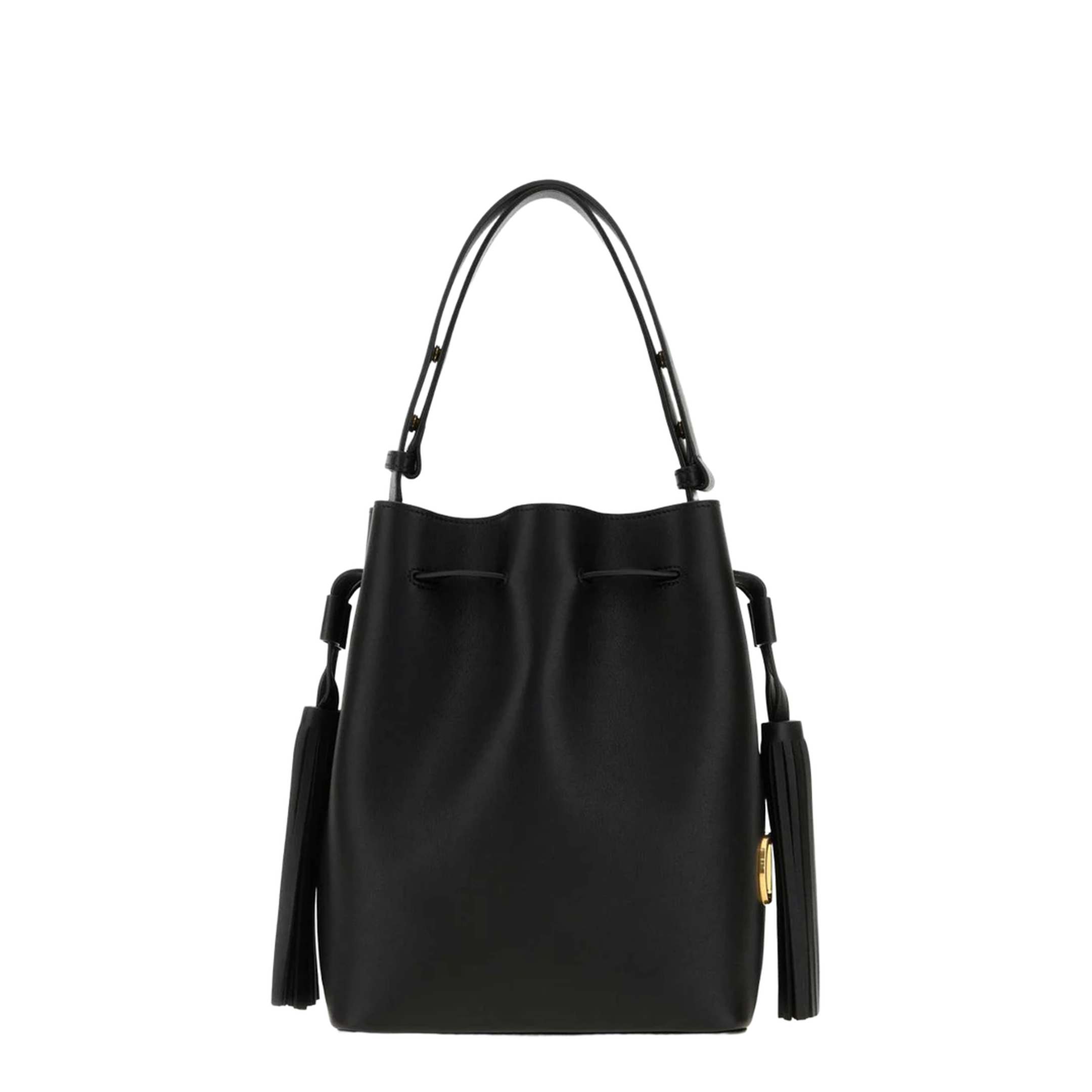 Vlogo Signature Bucket Bag Leather Black