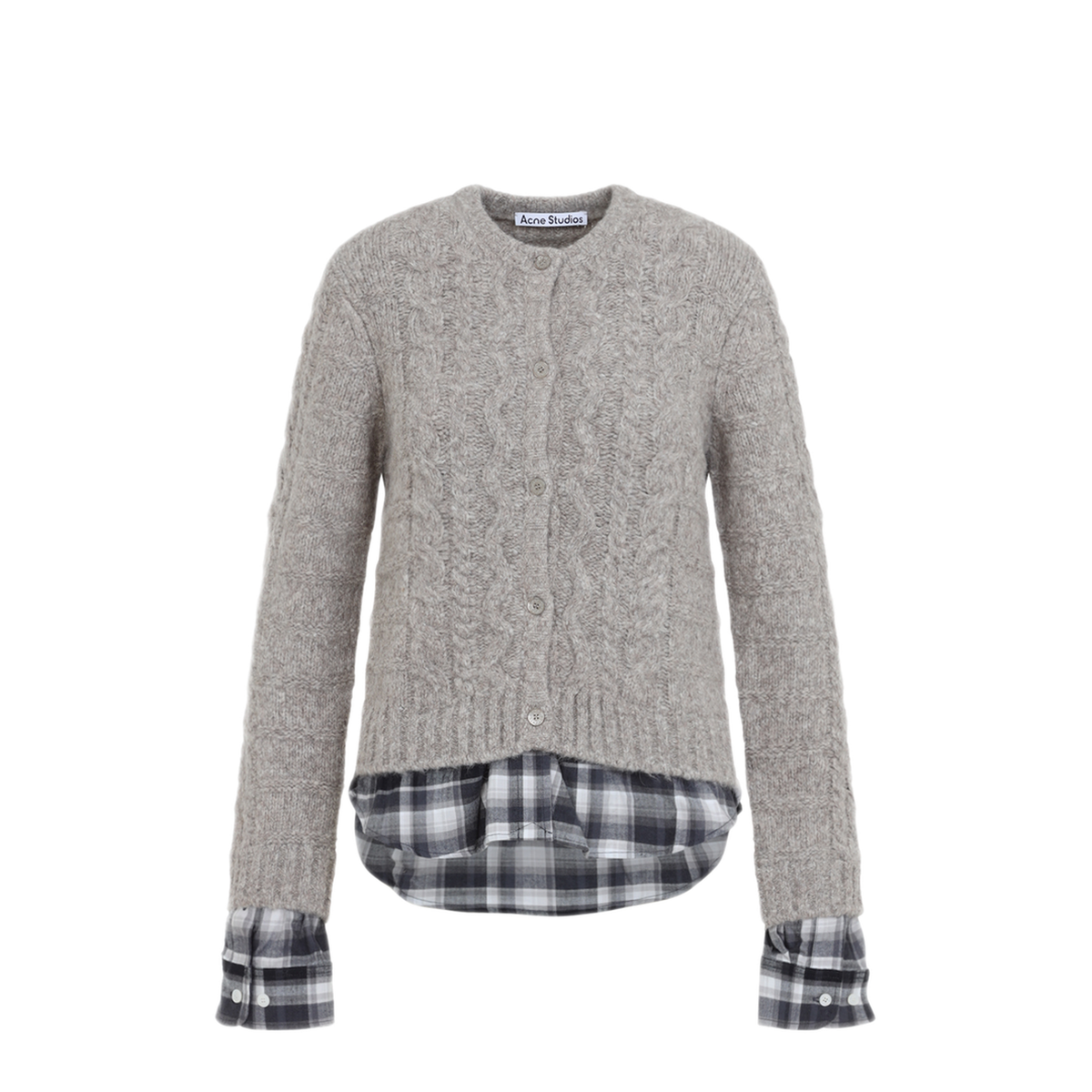 MAYFEYR - Acne Studios - Medium Beige Yak Wool Cardigan - A60604DCC