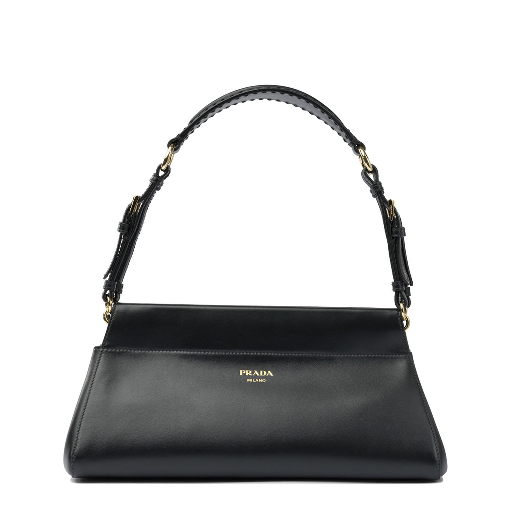 Prada Enchaîné Medium Calf Leather Shoulder Bag - Black – MAYFEYR