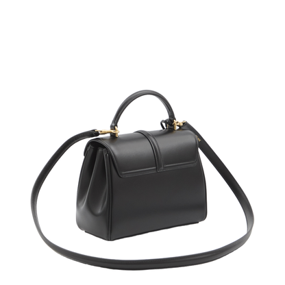 Mini 16 Bag in Satin-Finish Black Calfskin