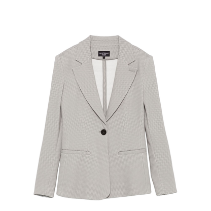 Icon Single-Breasted Jacket in an Embossed Jacquard Knit