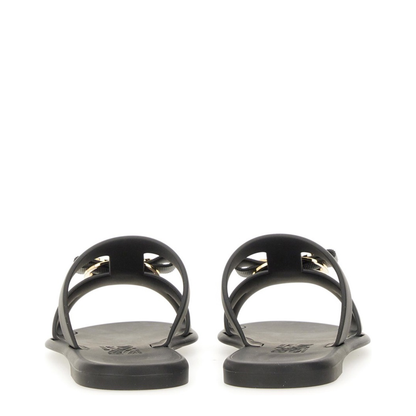 Black Leather Flats