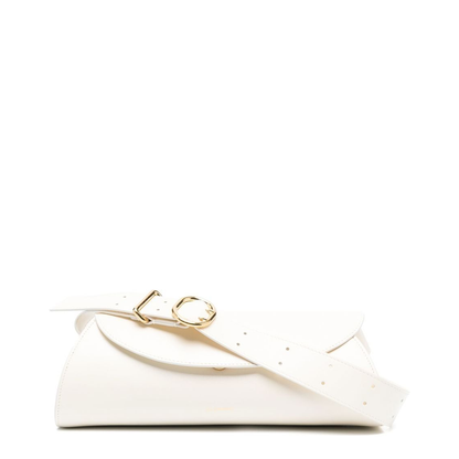 Cannolo Small Calfskin Shoulder Bag - Eggshell