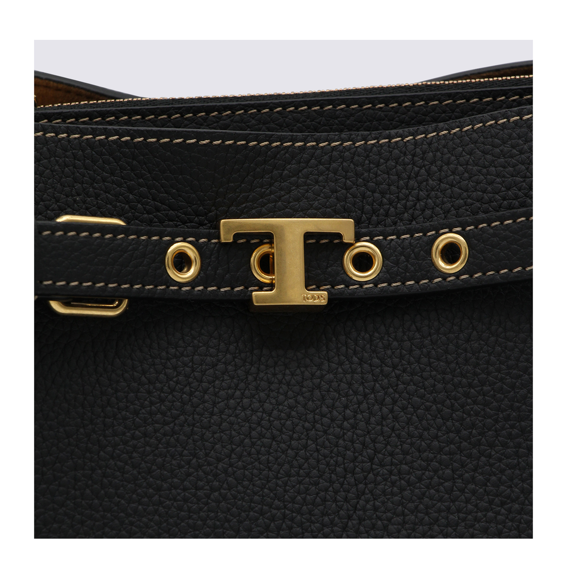 T Timeless Mini Calfskin Leather Top-Handle Bag - Black