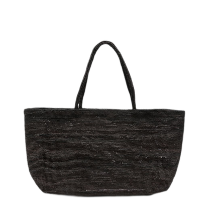 MAYFEYR - Sophie Digard - Dark Grey Woven Design Tote Bag - S246/MONO/CRUF/RFUMO