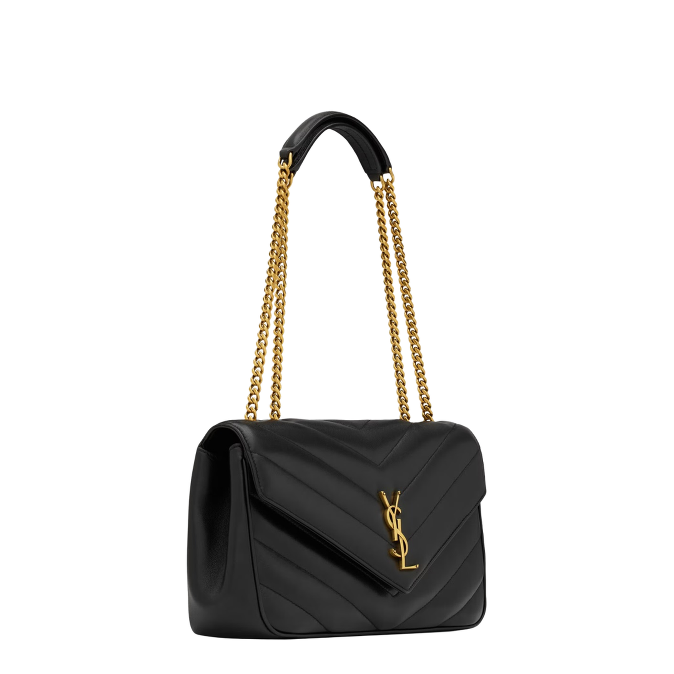 LOULOU Matelassé Lambskin Medium Shoulder Bags - Black