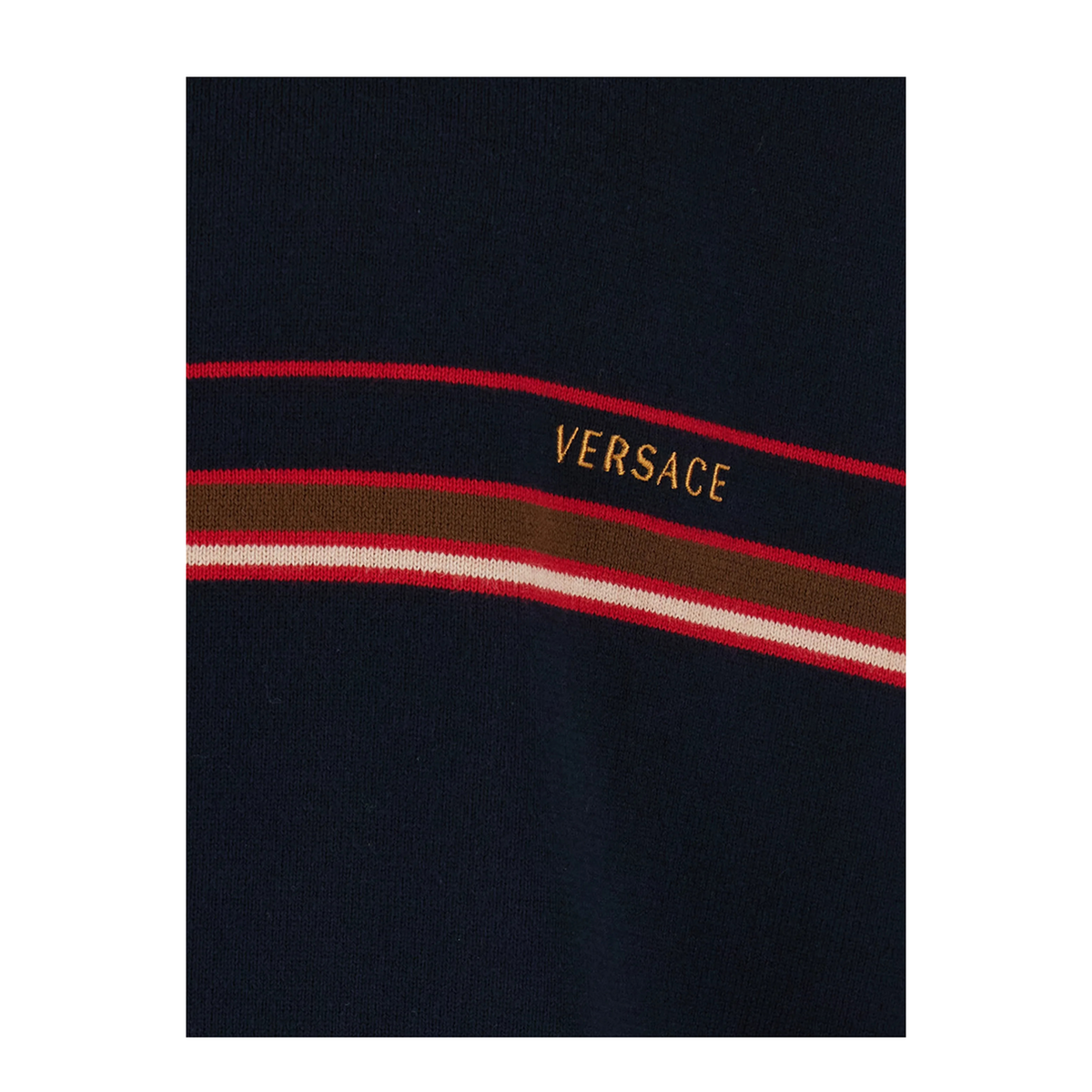 Inlaid Striped Polo Shirt