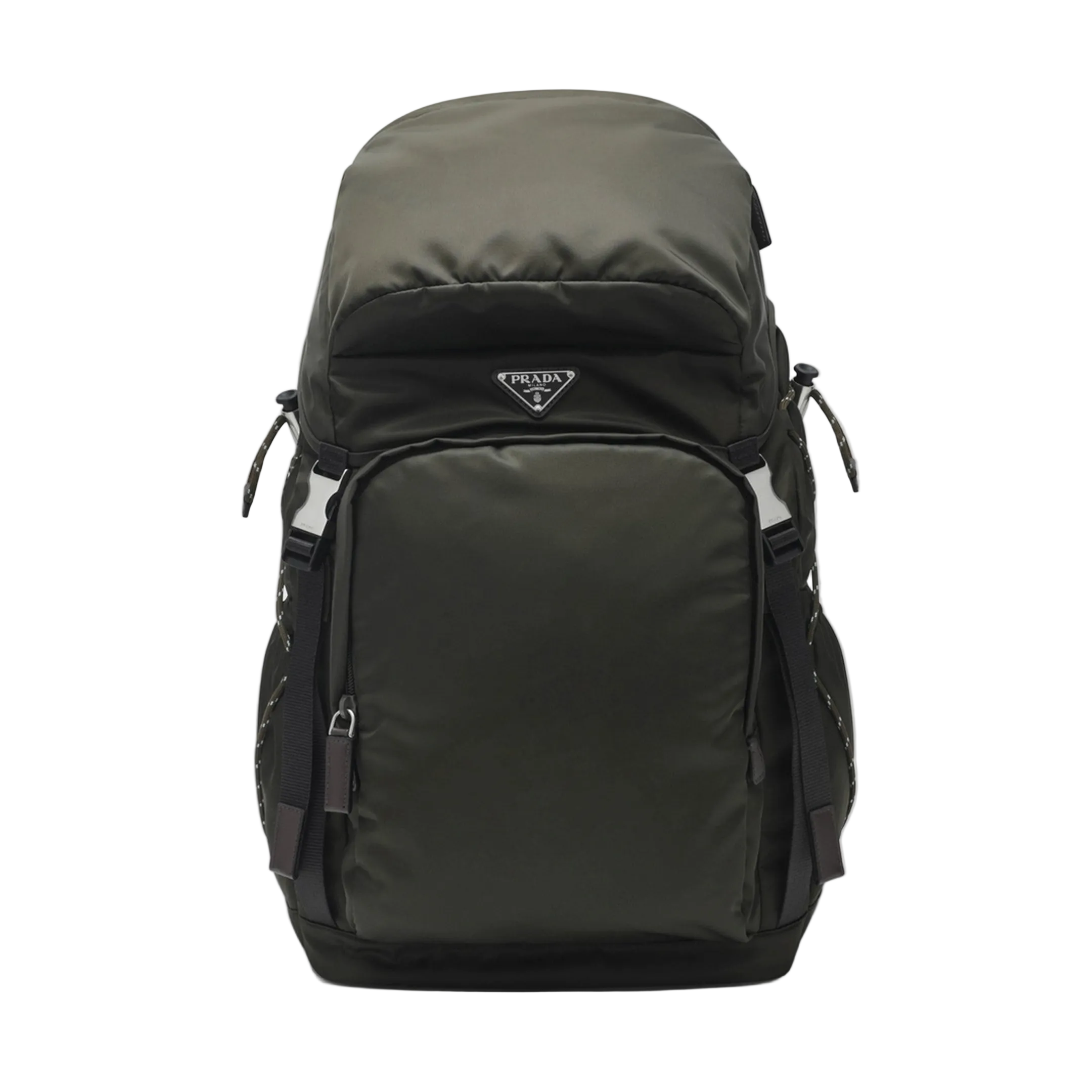 Prada Speedrock Re-Nylon and Leather Backpack - Camouflage Green