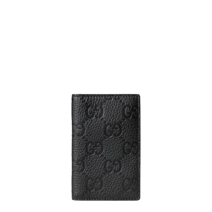 Imprint Long Card Case in Black GG Leather