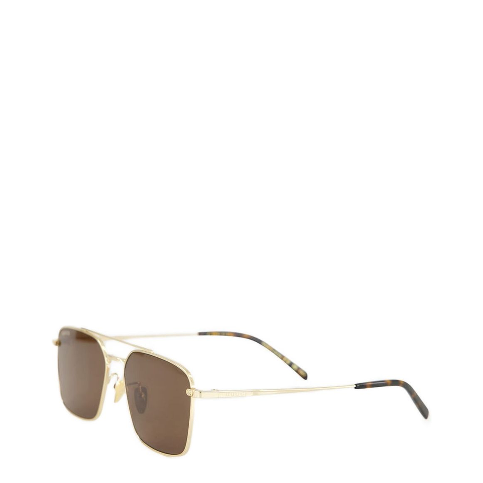 Low Nose Bridge Fit Sunglasses in Light Gold