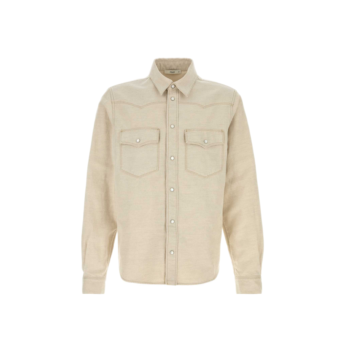 MAYFEYR - Fendi - Sand Denim Shirt - FLF002B1PJF0QM0