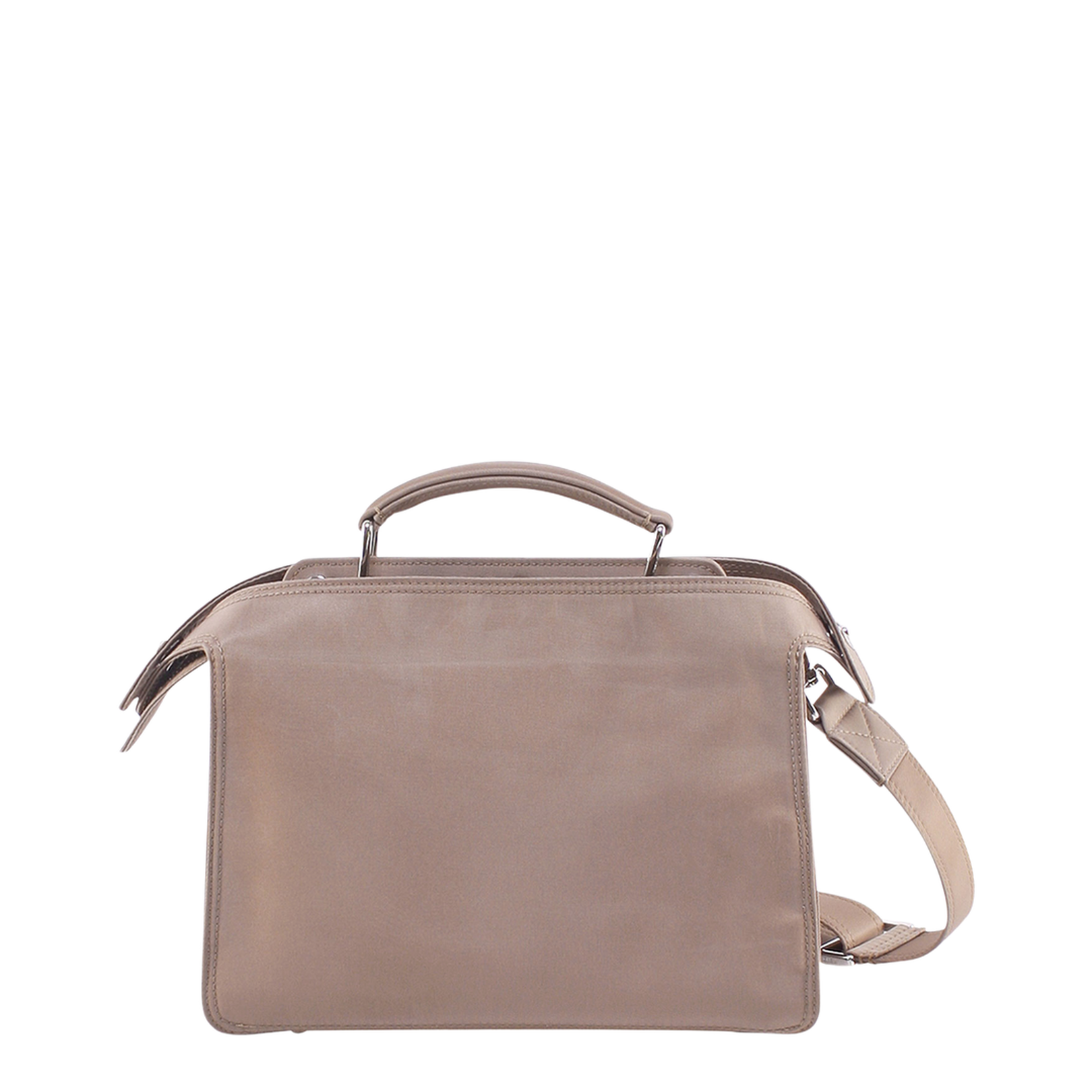 Peekaboo ISeeU Small Leather Top Handle Bags - Tan