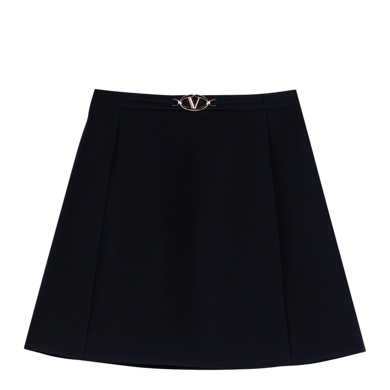 Navy Blue Virgin Wool Miniskirt