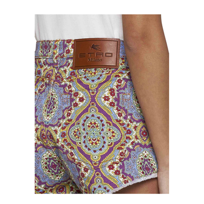 Paisley Print Shorts