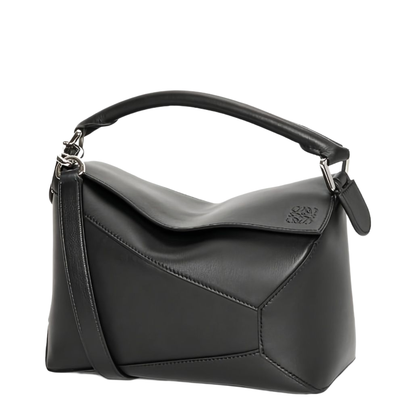 Puzzle Edge Small Calfskin Crossbody - Slate Grey
