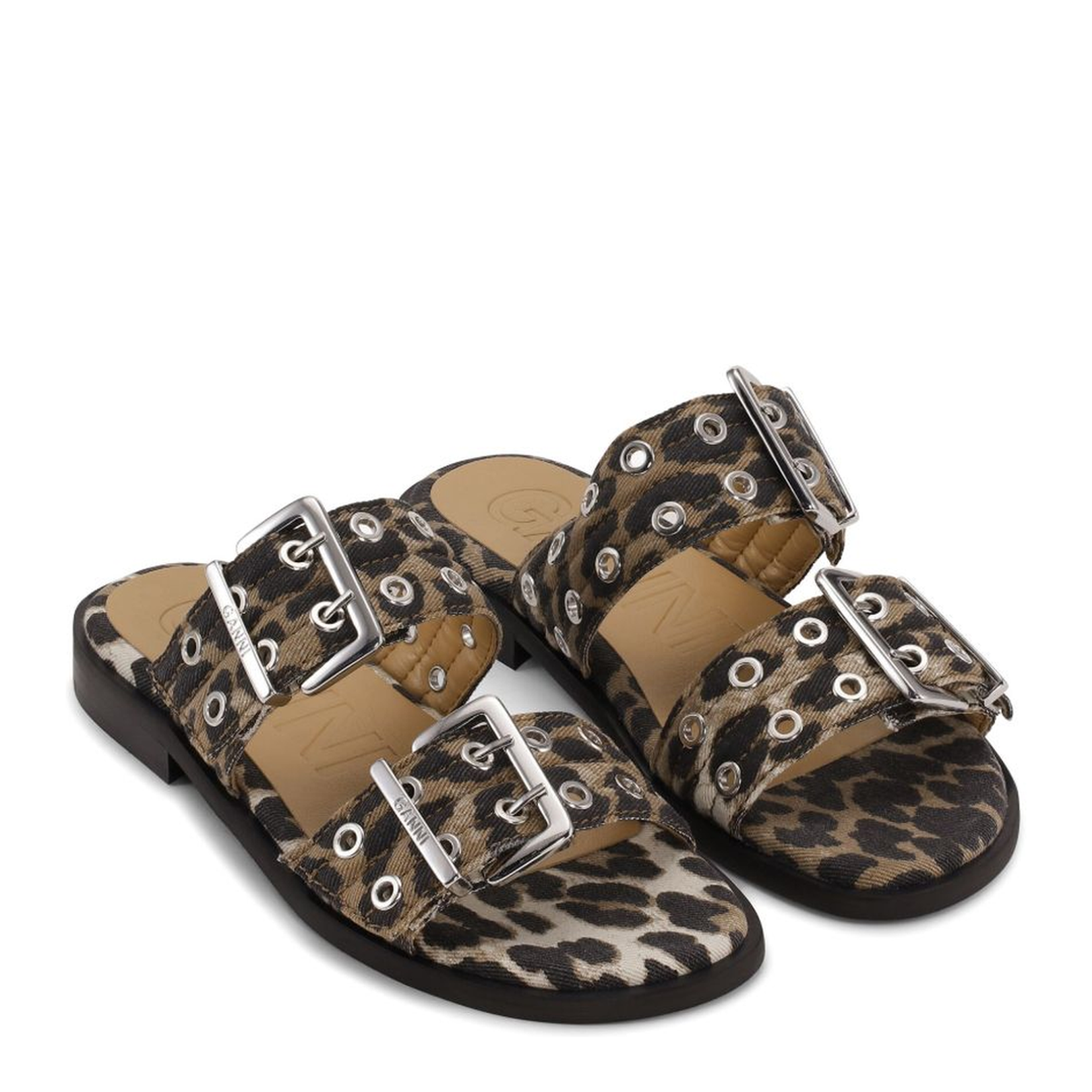 Buckle Leopard Print Sandals