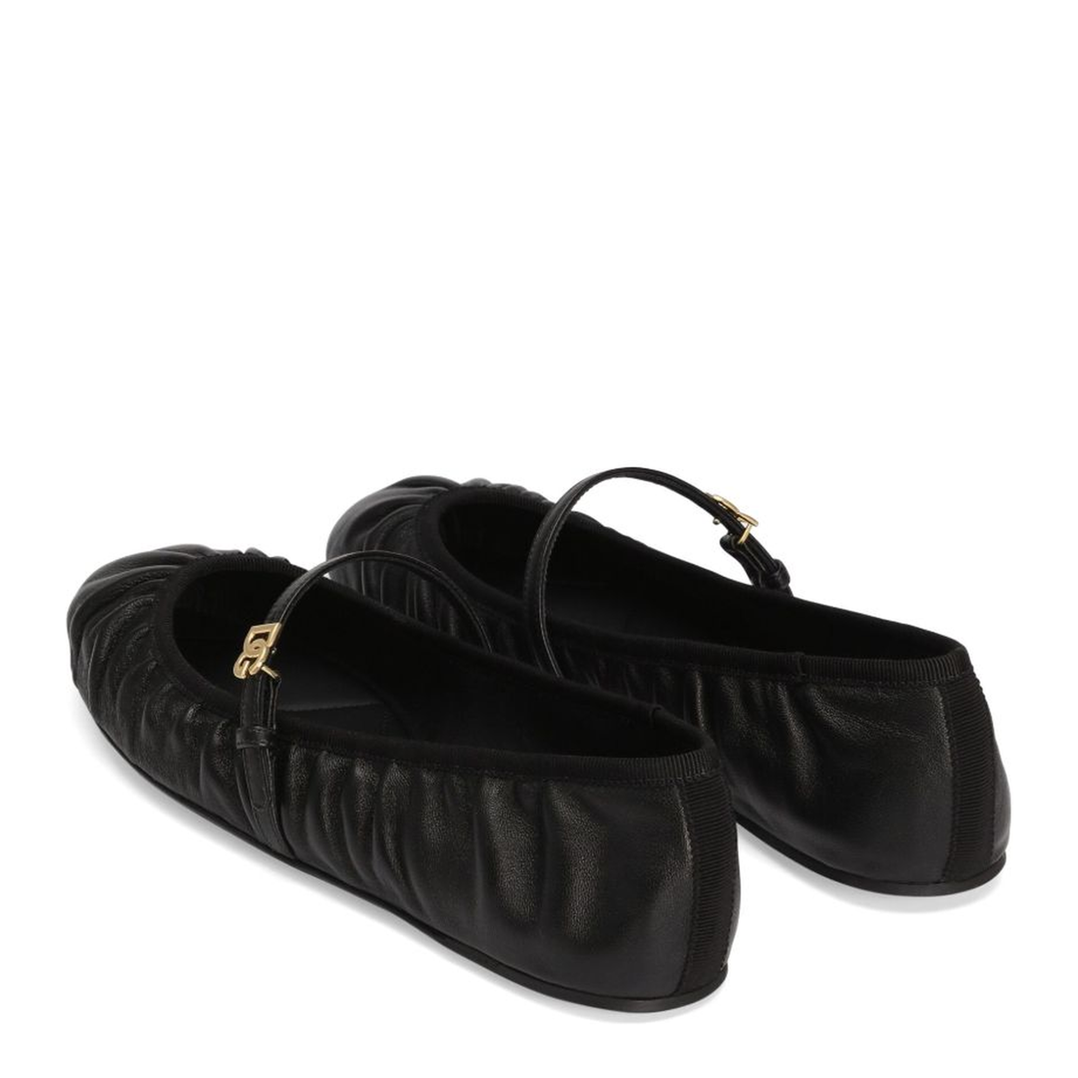 Nappa Leather Ballet Flats in Black