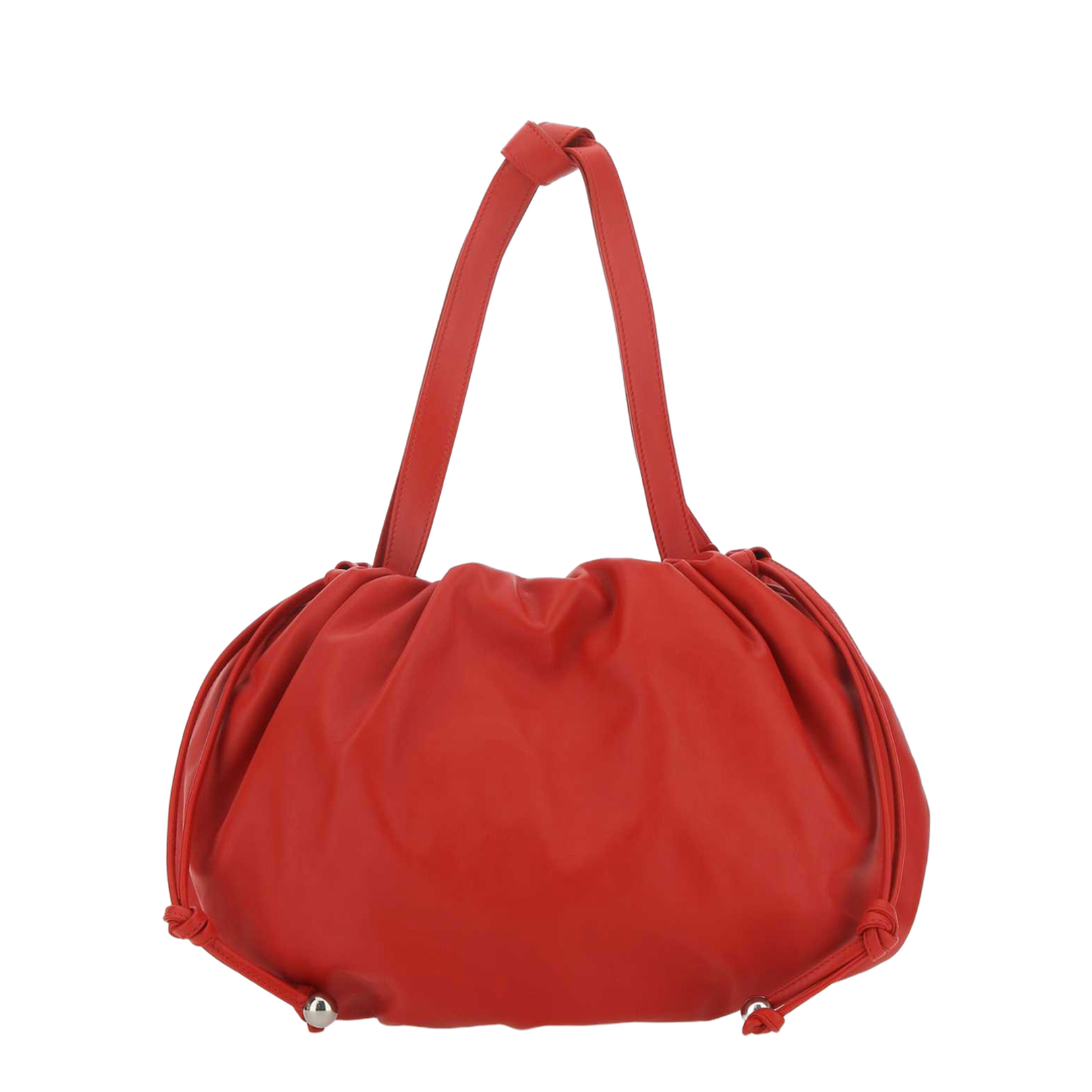 Red Nappa Leather Medium Bulb Handbag