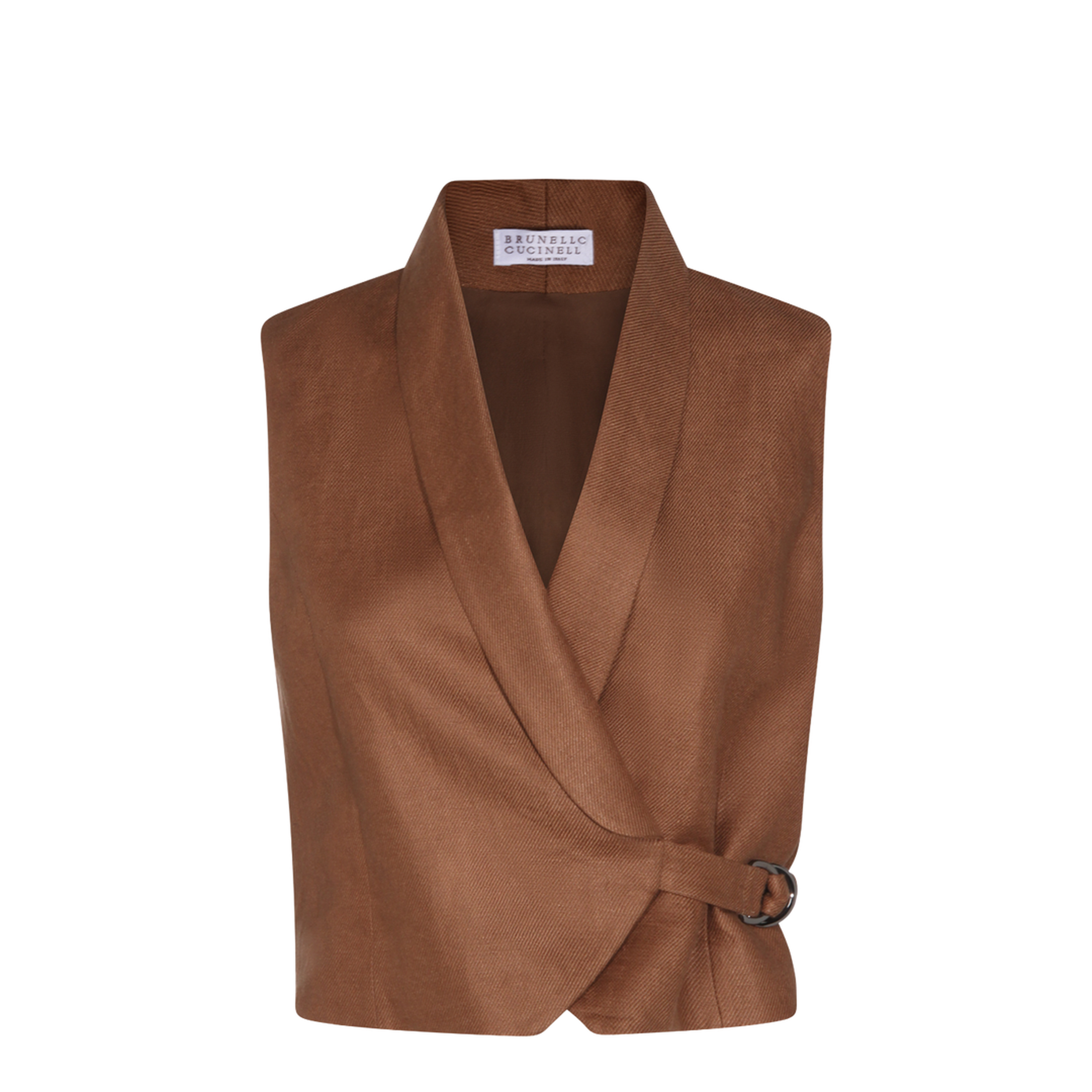 Women's Linen Top Brown