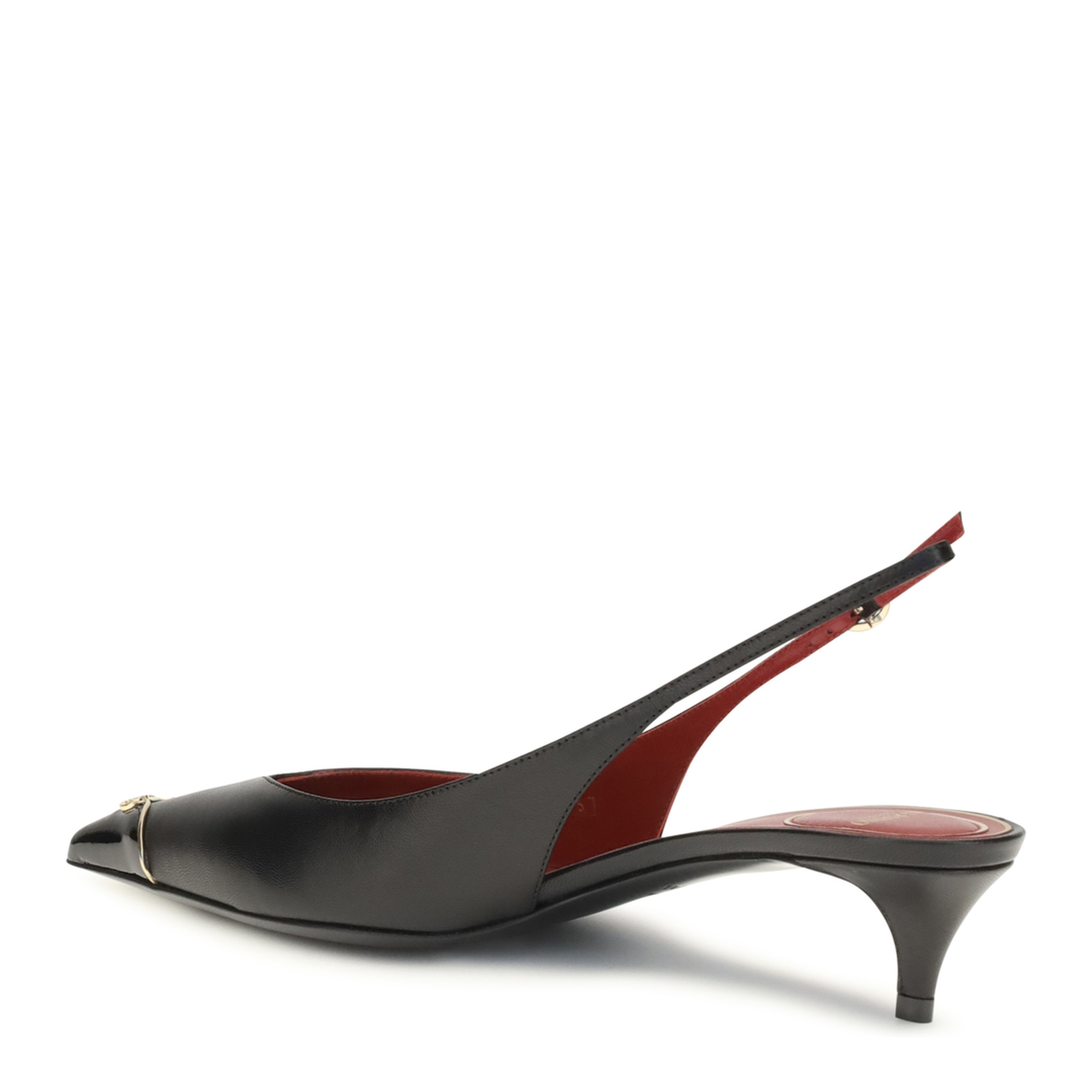 MAYFEYR - Valentino - Vlogo Signature Kitten Heel Slingback Pumps - 9W2S0QB8YEA0NO