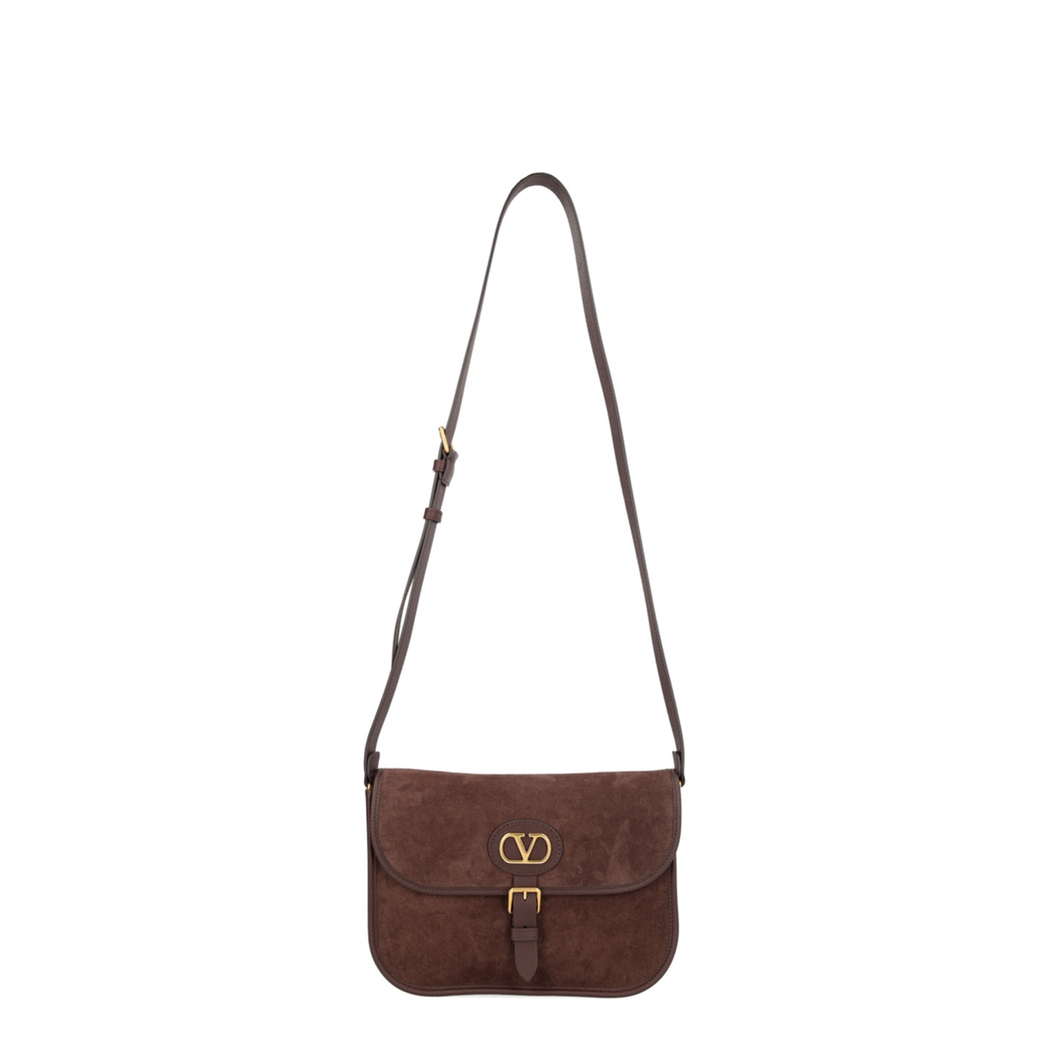 Brown Suede Antibes Crossbody Bag