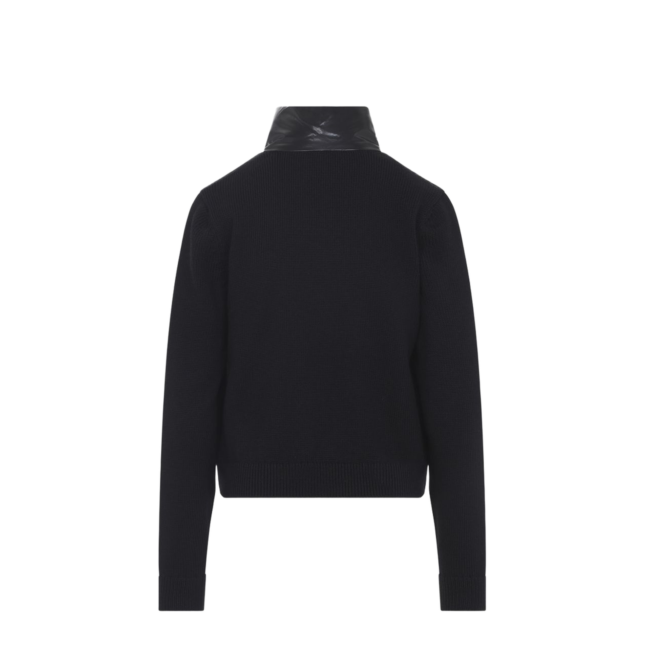 Padded Zip-Up Wool Cardigan