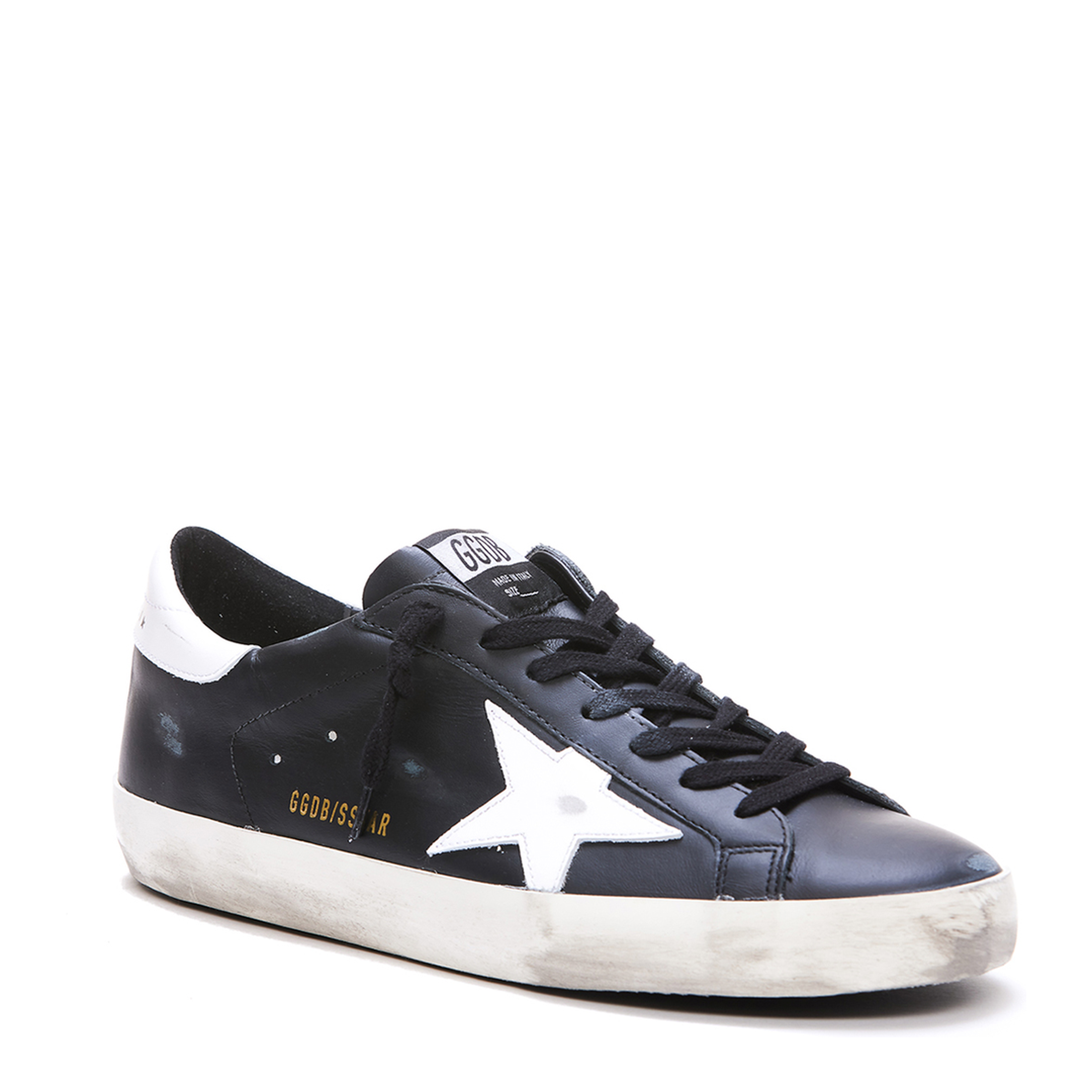 Super-Star Black White Leather