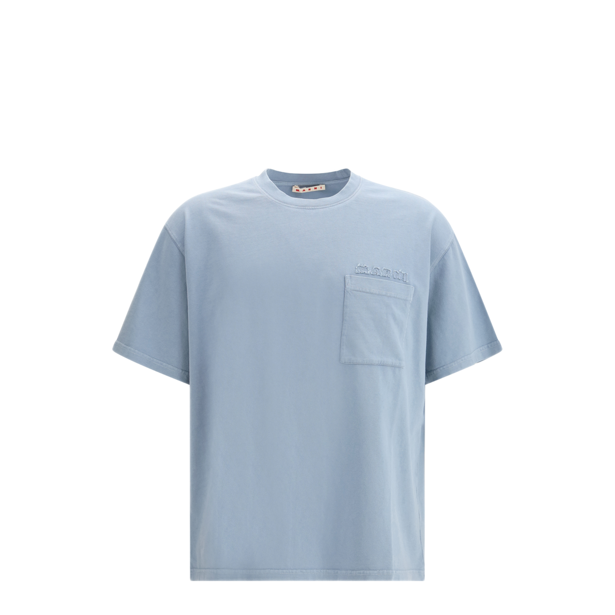 MAYFEYR - Marni - Cotton Jersey T Shirt With Chest Pocket - HUMU0358GXUSCY94TCB31
