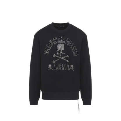 MAYFEYR - MASTERMIND JAPAN - Black Swarovski Crystals Sweatshirt - MJ26EE2SW064010BLACK