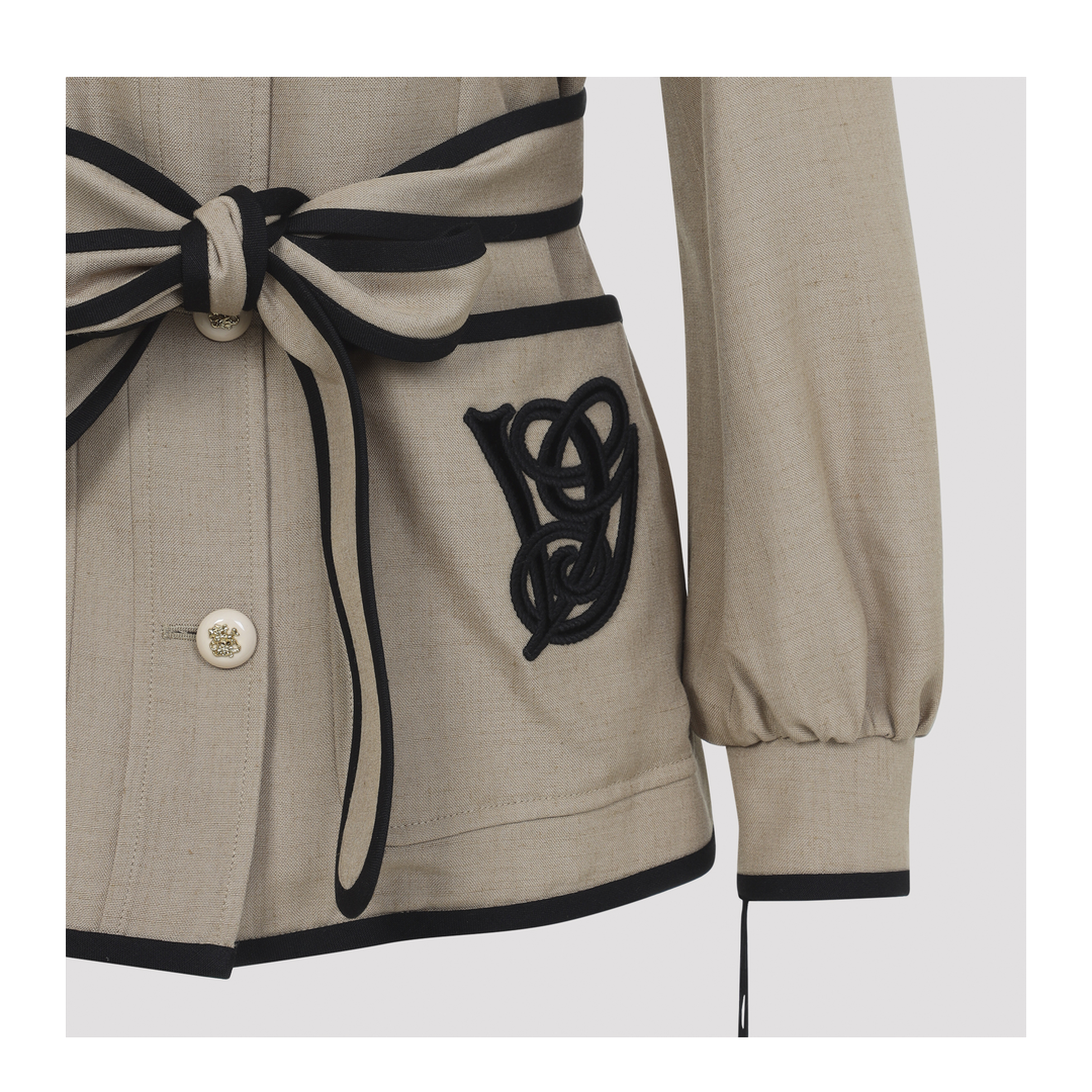 MAYFEYR - Valentino - Caban Embroidered Logo Vg Jacket - 8B3CJ3T69EK