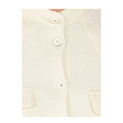 Ivory Stretch Wool Blend Shirt