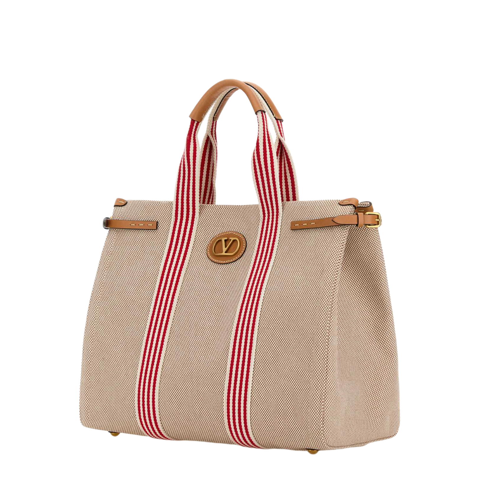 トートバッグ VALENTINO TWO-TONE CANVAS ANTIBES SHOPPING BAG Valentino Garavani Two-Tone Canvas Antibes Shopping Bag