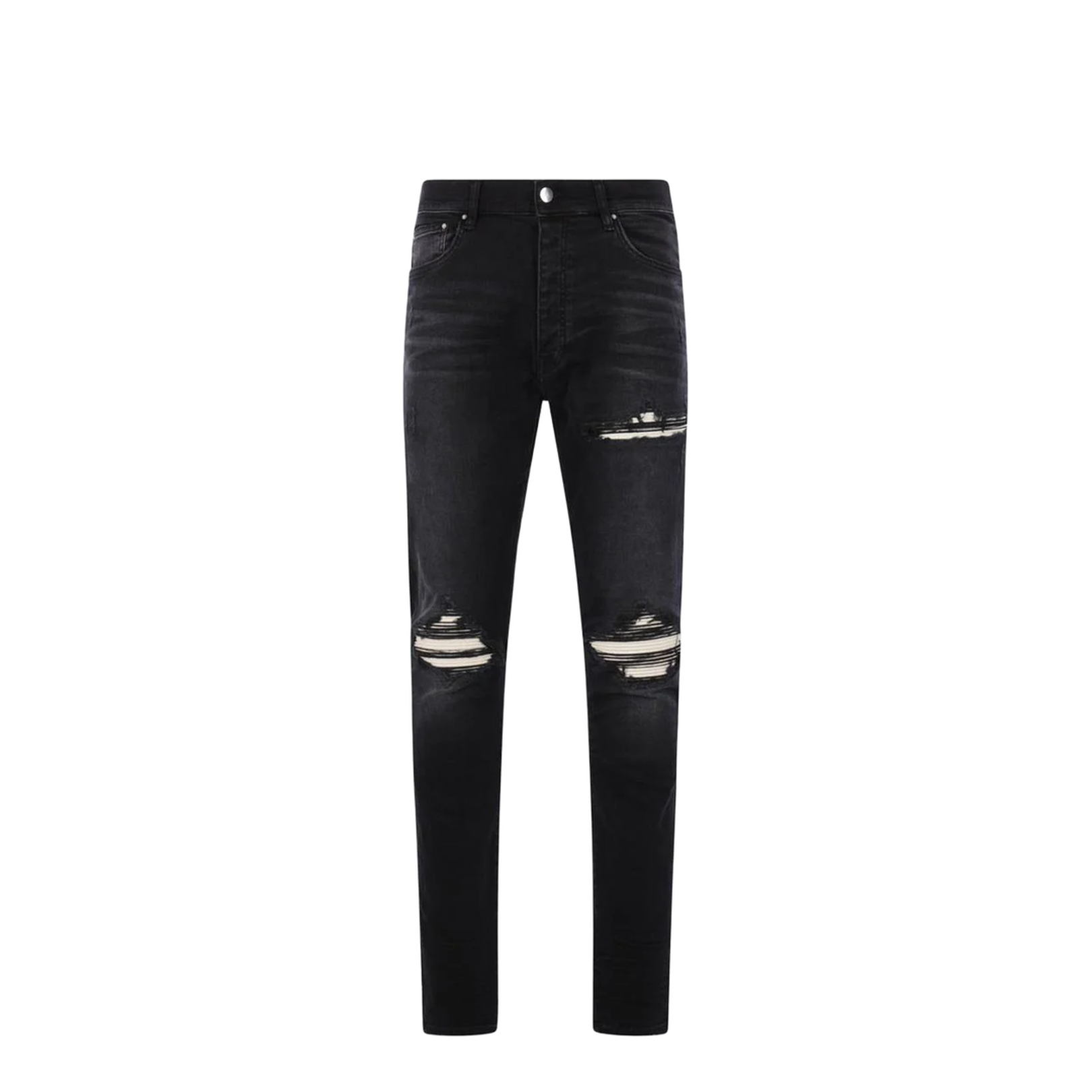 Ultrasuede Skinny Jeans in Stretch Denim - Black