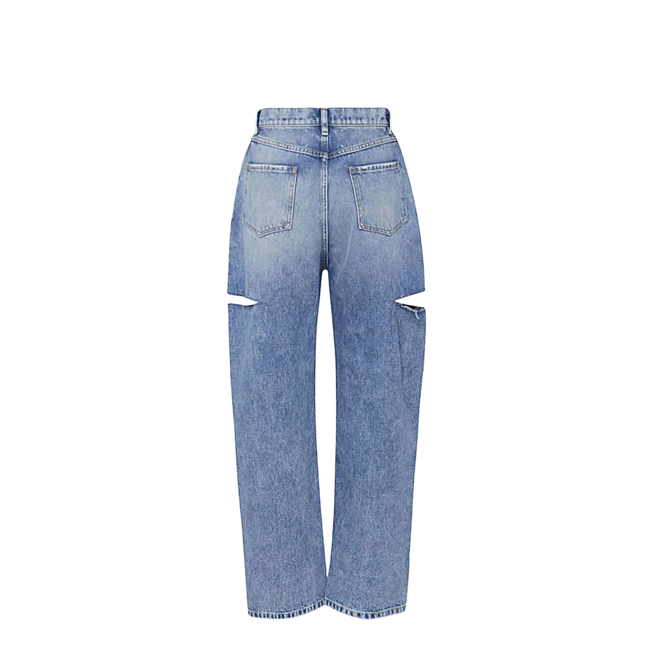 Denim Jeans with Slash Details