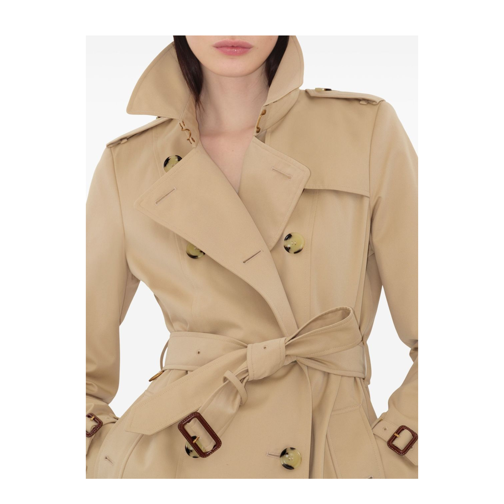 Chelsea Cotton Trench Coat with Side Pocket